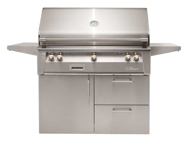 Alfresco ALXE 42-Inch Freestanding Gas Grill On Deluxe Cart