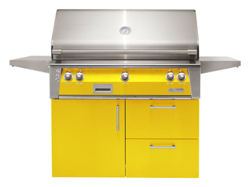 Alfresco ALXE 42-Inch Freestanding Gas Grill On Deluxe Cart
