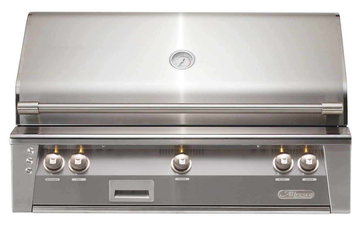 Buy signal-grey-gloss Alfresco ALXE 42-Inch Built-In Grill With Rotisserie