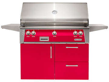 Alfresco ALXE 42-Inch Freestanding Gas Grill On Deluxe Cart