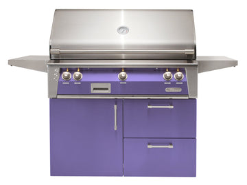 Alfresco ALXE 42-Inch Freestanding Gas Grill On Deluxe Cart