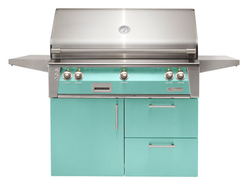 Alfresco ALXE 42-Inch Freestanding Gas Grill On Deluxe Cart