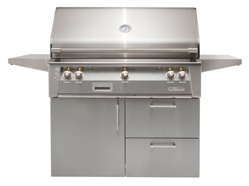 Alfresco ALXE 42-Inch Freestanding Gas Grill On Deluxe Cart