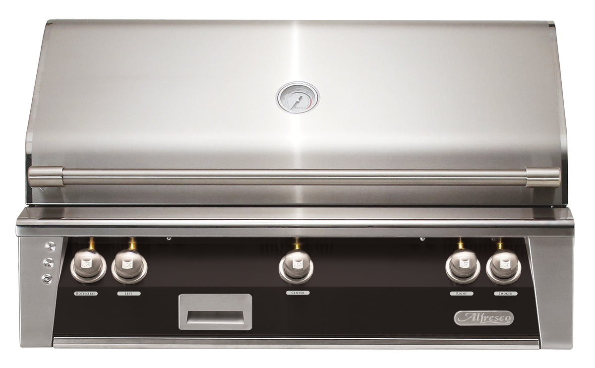 Buy jet-black-matte Alfresco ALXE 42-Inch Built-In Grill With Rotisserie