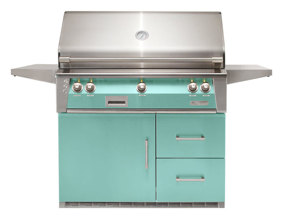 Alfresco ALXE 42-Inch Grill on Refrigerated Cart