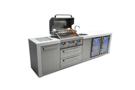 Mont Alpi 400 Deluxe Island with a Beverage Center and Fridge Cabinet