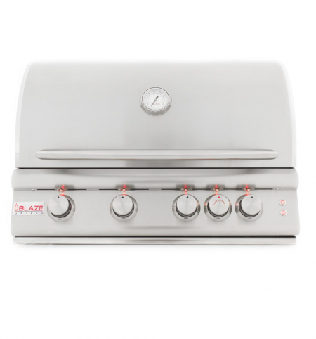 Blaze LTE 32-Inch 4-Burner Built-in Grill With Rear Infrared Burner & Lights