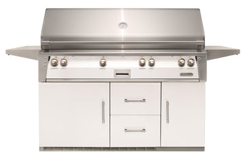 Alfresco 56-Inch Luxury All Grill with Refrigerated Cart