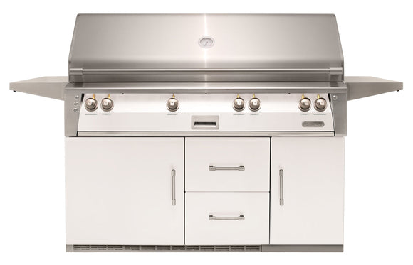 Alfresco 56-Inch Luxury All Grill with Refrigerated Cart