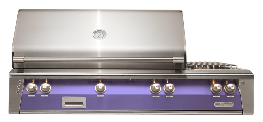 Buy blue-lilac-gloss Alfresco ALXE 56-Inch Built-In Deluxe Gas BBQ Grill With Side Burner &amp; Rotisserie