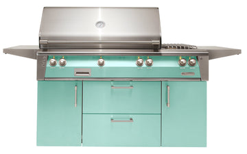 Alfresco 56-Inch Luxury Deluxe Gas Grill with Refrigerated Cart