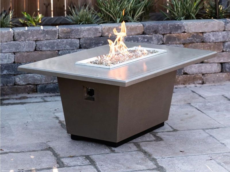 American Fyre Designs Reclaimed Wood Cosmo Rectangle Fire Table