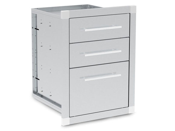 Broil King Stainless Steel Enclosed Triple Drawer Assembly