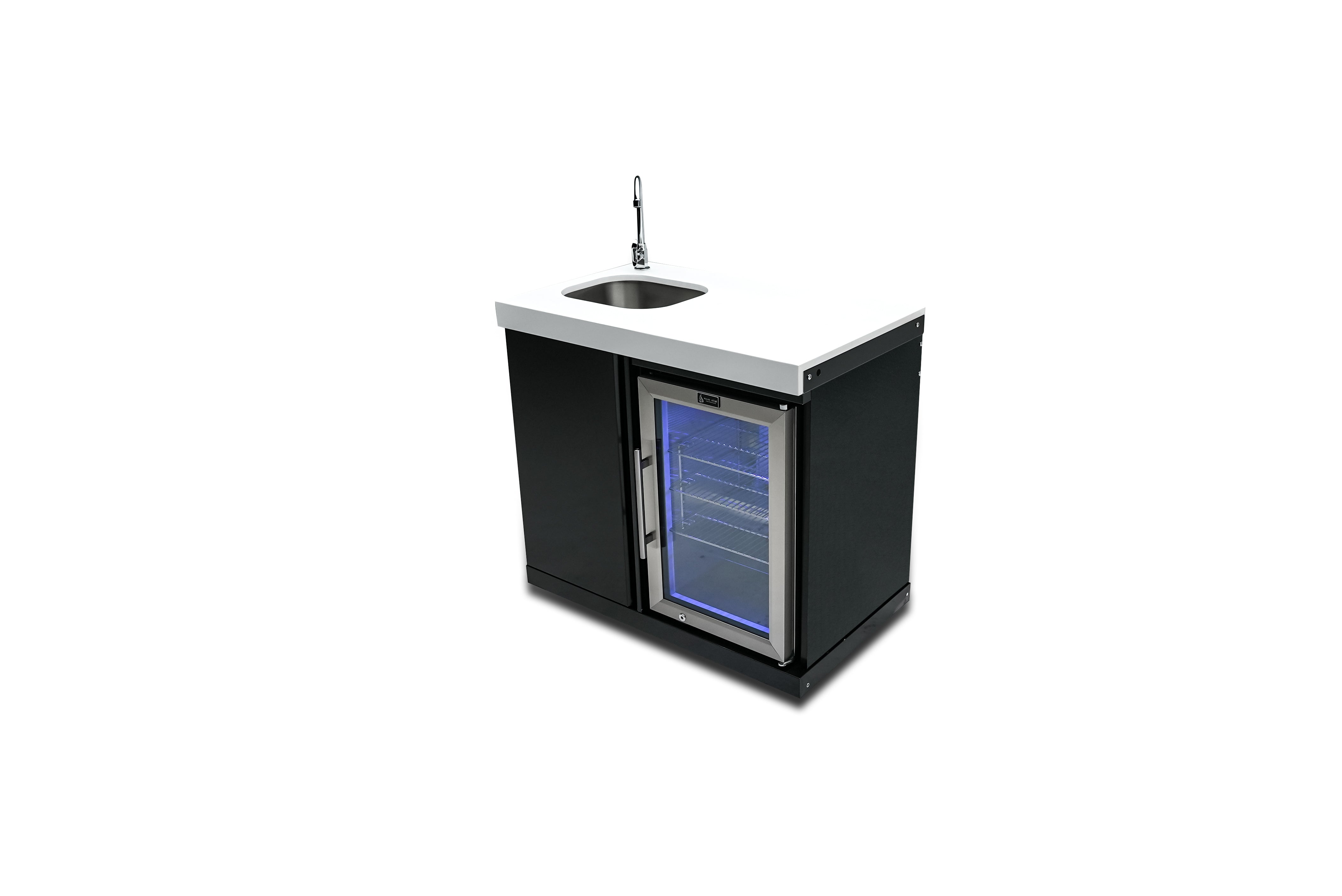 Mont Alpi Black Stainless Steel Beverage Center