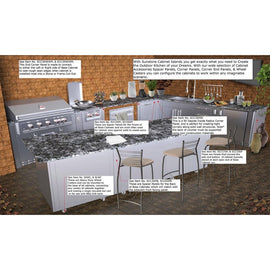 Sunstone BBQ Island 6-Inch Cabinet Front Spacer – Stainless Steel