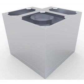 Sunstone 24  Inch Stainless Steel Corner Base Cabinet with Swivel Shelves