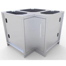 Sunstone 24  Inch Stainless Steel Corner Base Cabinet with Swivel Shelves