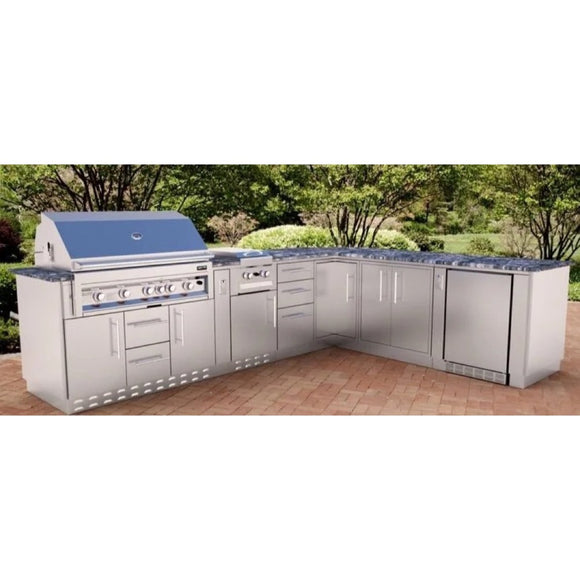 Sunstone 30-Inch Stainless Steel Base Cabinet – Triple Drawers