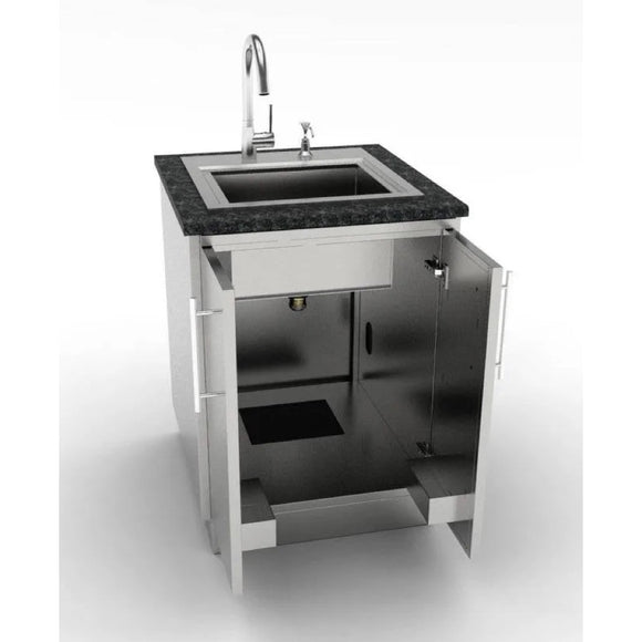 Sunstone Outdoor Kitchen 24 Inch Cabinet – Stainless Double Door