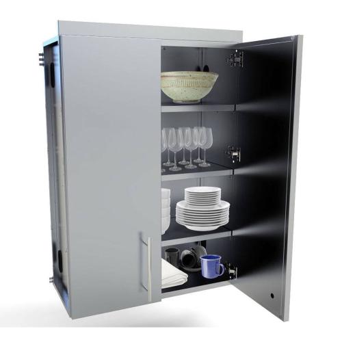 Sunstone 30-Inch 304 SS Outdoor Kitchen Wall Cabinet – Double Door Design