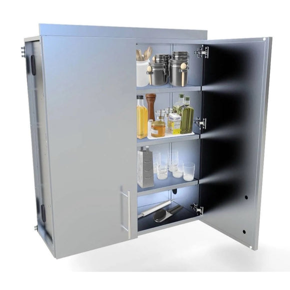 Sunstone 36-Inch 304 SS Outdoor Kitchen Wall Cabinet – Double Door Design
