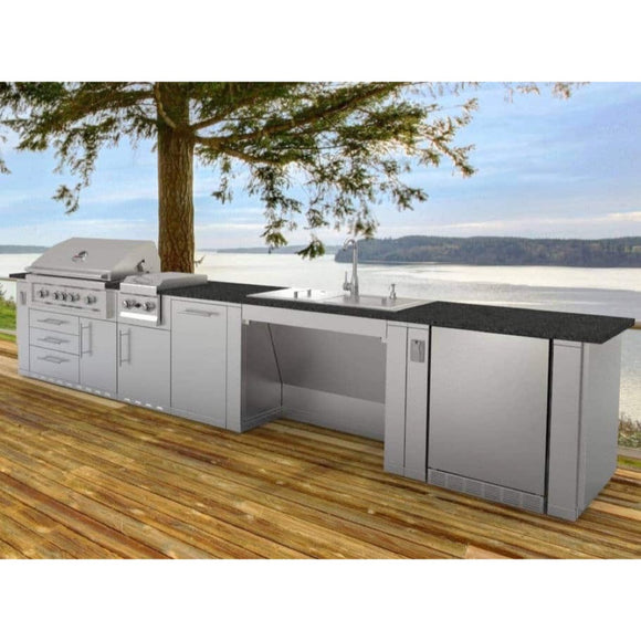 Sunstone 44 Inch Outdoor Sink Cabinet – ADA Compliant Stainless Steel