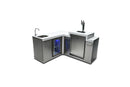 ont Alpi Beverage Center with 90 Degree Corner and Kegerator