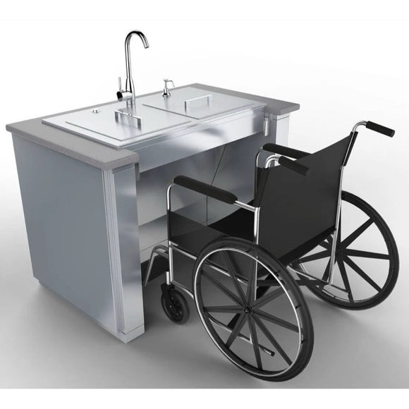 Sunstone 44 Inch Outdoor Sink Cabinet – ADA Compliant Stainless Steel