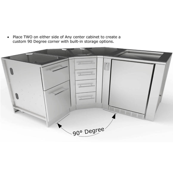 Sunstone Grills 13-Inch Stainless Steel 45° Base Cabinet