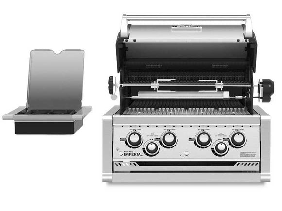 Broil King Imperial S490 4-Burner Built-In Gas Grill With Rotisserie & Side Burner