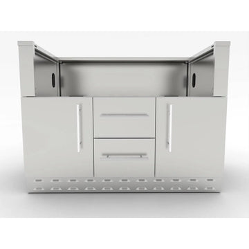 Sunstone Grills 46-Inch Built-In Charcoal Grill Base Cabinet