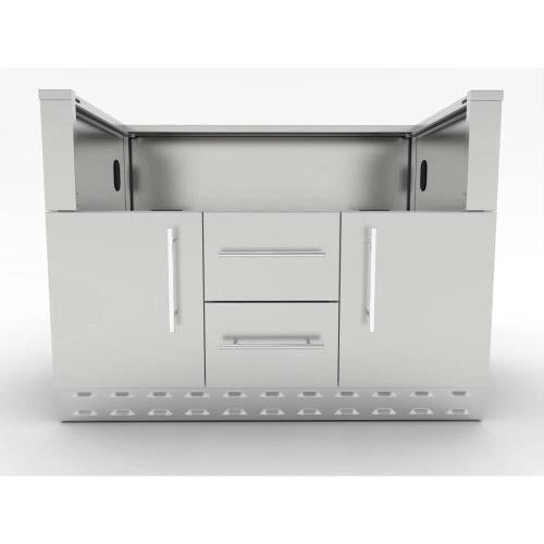 Sunstone Grills 46-Inch Built-In Charcoal Grill Base Cabinet