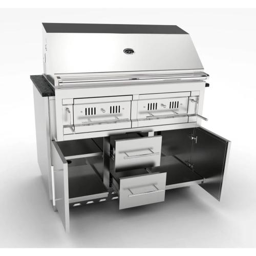 Sunstone Grills 46-Inch Built-In Charcoal Grill Base Cabinet