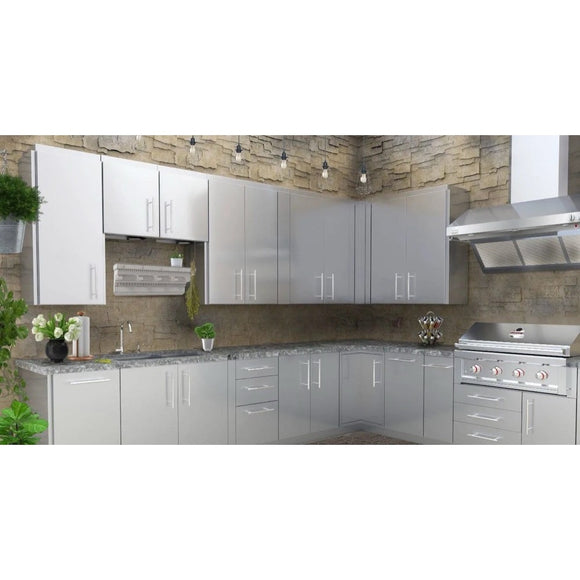 Sunstone Outdoor Kitchen 24-Inch Corner Wall Cabinet with Swivel Shelves