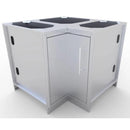 Sunstone 24  Inch Stainless Steel Corner Base Cabinet with Swivel Shelves