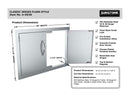 Sunstone 30-Inch Double Access Door | Classic Flush Series