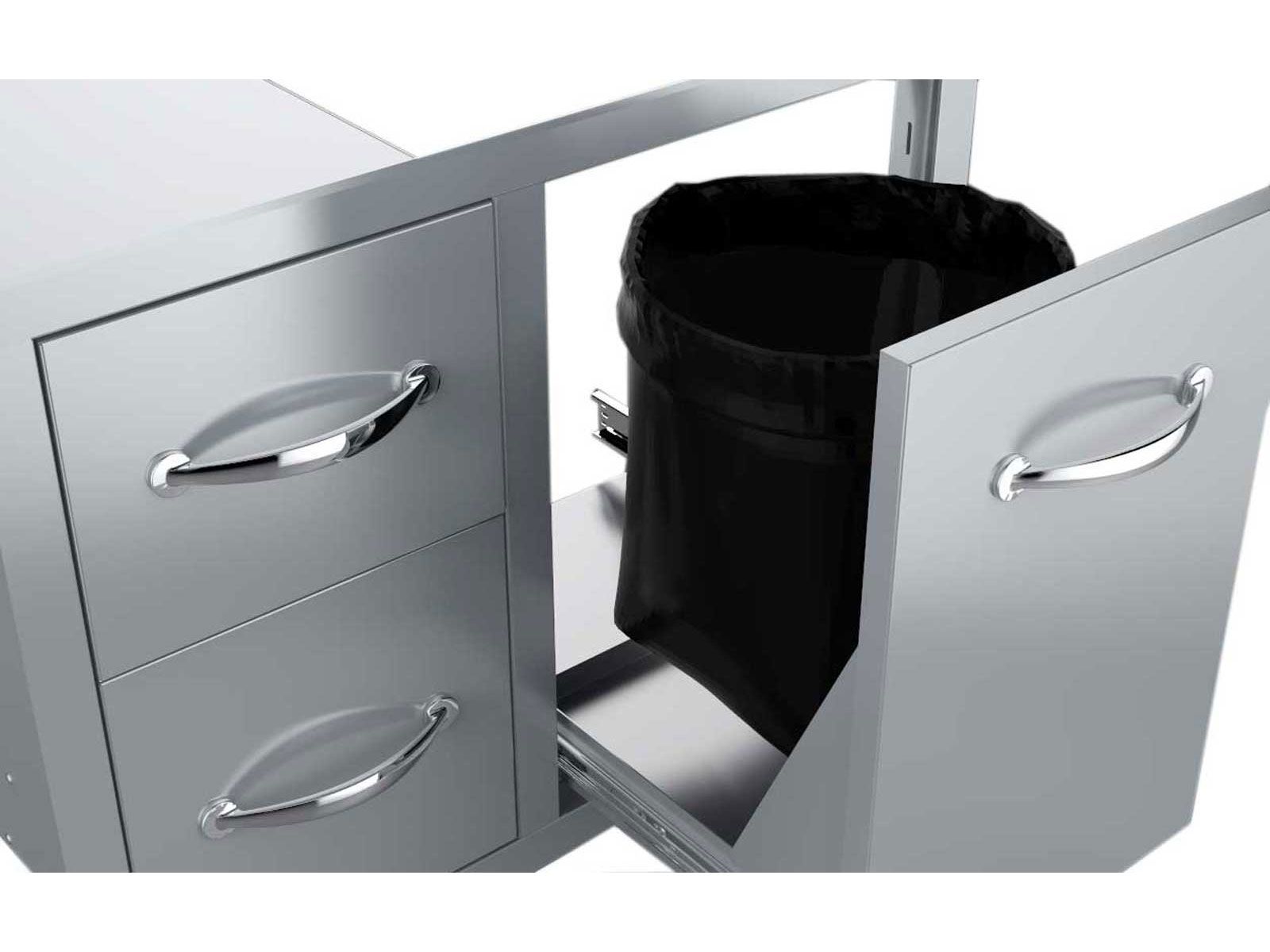 Sunstone 30-Inch Tank Tray Double Drawer Combo – Flush Style