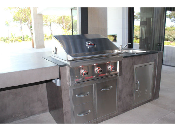 Sunstone 30-Inch Tank Tray Double Drawer Combo – Flush Style