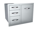 Sunstone 30-Inch Tank Tray Triple Drawer Combo – Flush Style