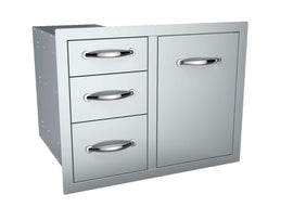 Sunstone 30-Inch Tank Tray Triple Drawer Combo – Flush Style