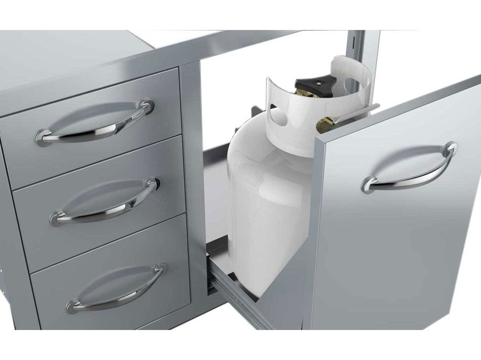 Sunstone 30-Inch Tank Tray Triple Drawer Combo – Flush Style