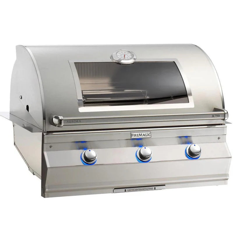 Fire Magic Aurora 36-Inch Built-In Propane Gas Grill with Magic View Window And Analog Thermometer 