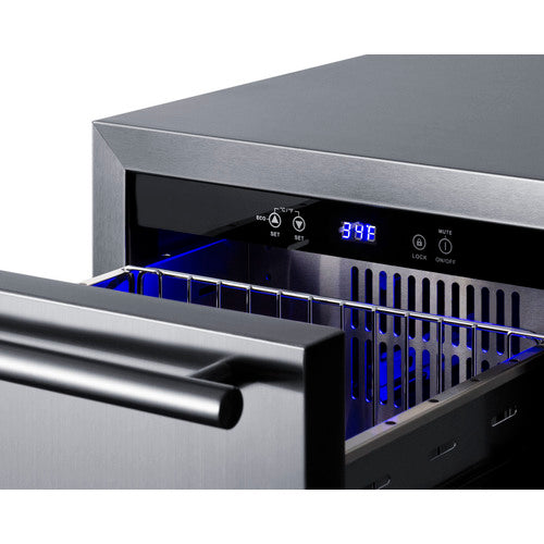 Summit 18 Inch Outdoor Refrigerator ADA with Drawers