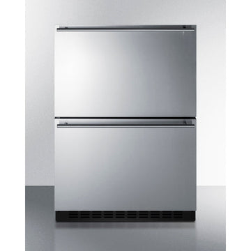Summersit 24 Inch Wide Outdoor 2-Drawer Refrigerator-Freezer