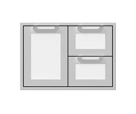 Hestan 30 Inch Double Drawer and Storage Door Combination