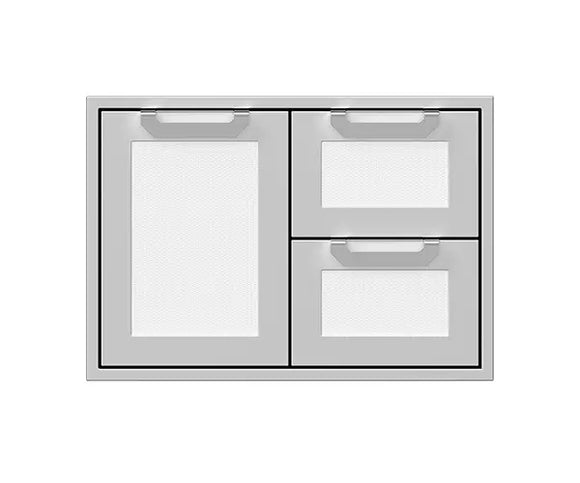 Hestan 30 Inch Double Drawer and Storage Door Combination