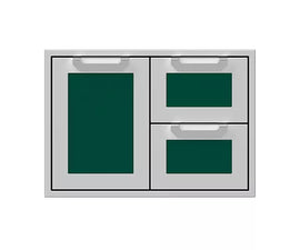 Hestan 30 Inch Double Drawer and Storage Door Combination