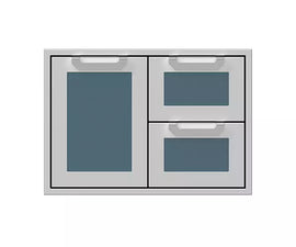 Hestan 30 Inch Double Drawer and Storage Door Combination