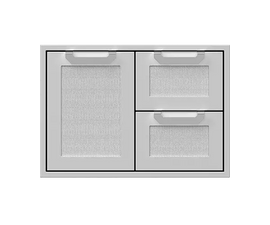 Hestan 30 Inch Double Drawer and Storage Door Combination