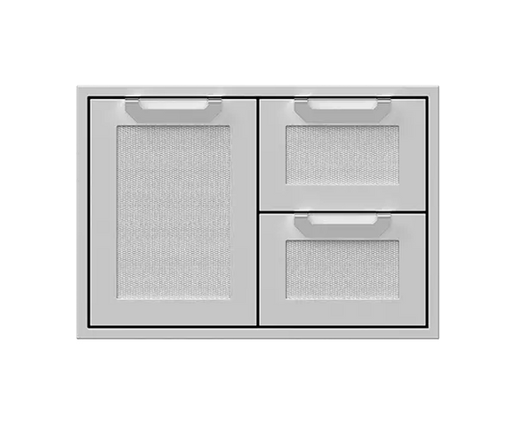 Hestan 30 Inch Double Drawer and Storage Door Combination